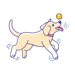 dog playing fetch icon, dog playing fetch vector illustration-simple illustration of dog playing fetch, perfect for dog playing fetch logos and icons