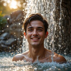 Obraz premium person in water