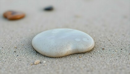 Obraz premium a white rock sitting on top of a sandy beach