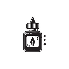 Ink Bottle icon vector design illustration