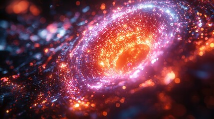 A swirling vortex of light and energy. Perfect for abstract backgrounds, visual effects, or motion graphics projects.