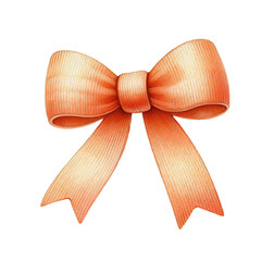 Bright orange satin bow with a subtle textured finish, perfect for festive gift wrapping, crafts, and decorations.