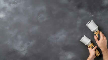 A man securely mounts two CCTV cameras to an interior wall using an electric drill to improve surveillance and safety measures