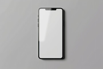 Realistic Premium Smartphone App Presentation Screen Mockup Template with White Background