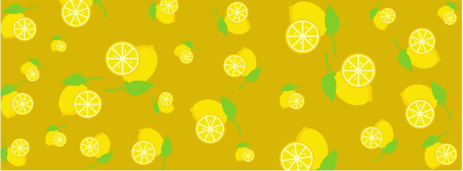 Tropical Lemon and Greenery Seamless Design for Summer Themes
