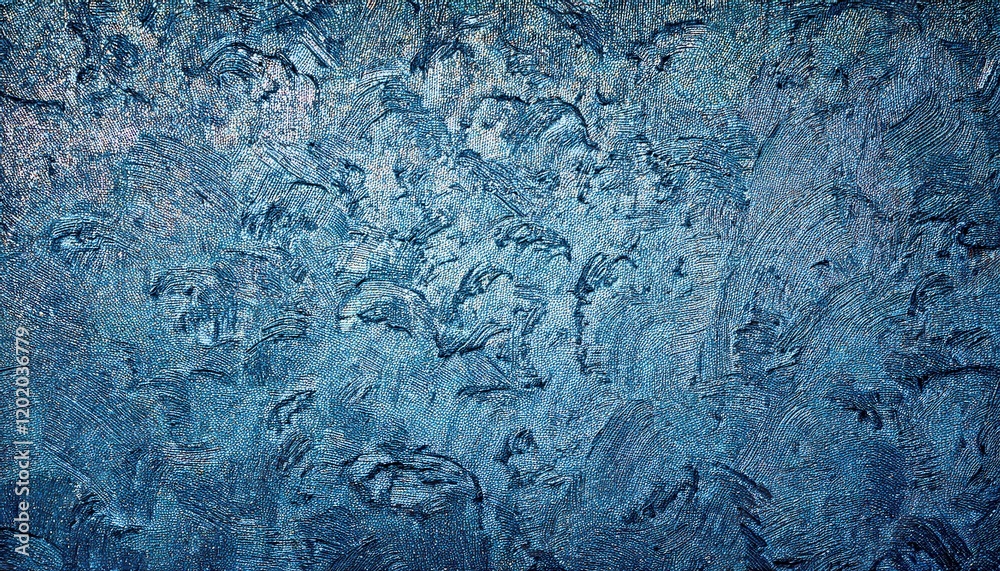 Aufkleber abstract textured blue denim fabric background with artistic marbled patterns, ideal for digital des