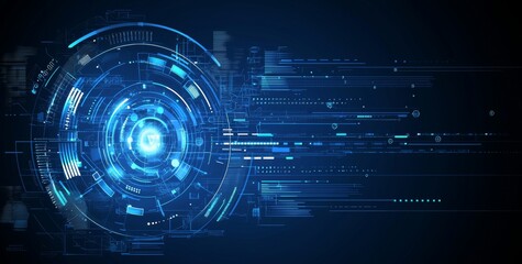 A high-speed tech circle depicted in an abstract style with motion blur.