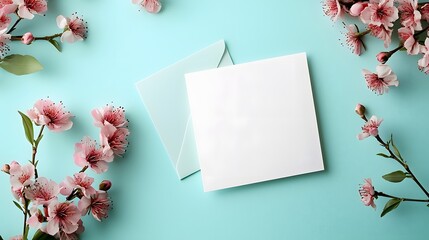 Elegant and minimalist pastel colored birthday card with a clean modern design and an open area for customizable text  Perfect for various social media or marketing needs