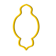 Gold Islamic window shape
