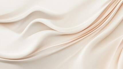 Elegant Cream Satin Fabric