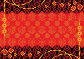 happy chinese new year background pattern ornament
