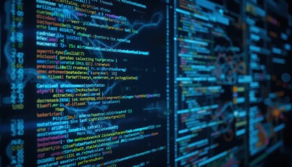 Coding, screen, data, futuristic, office, night, development, background, digital,  technology