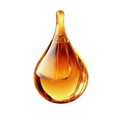 [Transparent Background PNG]Amber Liquid Drop-Shaped Bottle