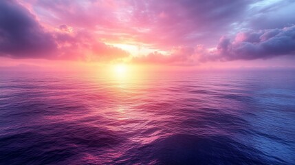 Fototapeta premium Ocean Sunset: A Serene Seascape