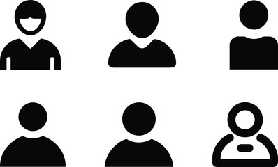 Person icon set, People flat icon, Vector illustration design.