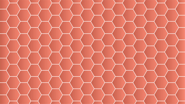 Here is an image stock description in exactly 200 characters:

Seamless repeating pattern of red hexagons with a subtle gradient effect. Ideal for modern, minimalist designs, backgrounds, and digital 