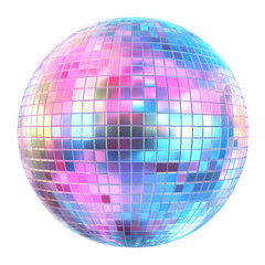 Obraz premium [Transparent Background PNG]Colorful Disco Ball Illustration