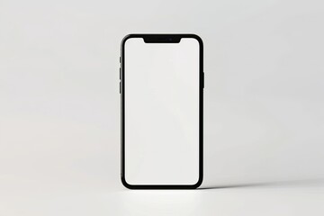 Pixel Perfect Image of Psd Blank Smartphone Template Isolated on White Background