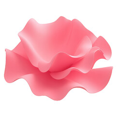 Fototapeta premium [Transparent Background PNG]Abstract Pink Wavy Flower Design