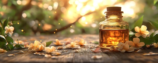 Creating aromatic essential oil blends nature photography outdoor close-up