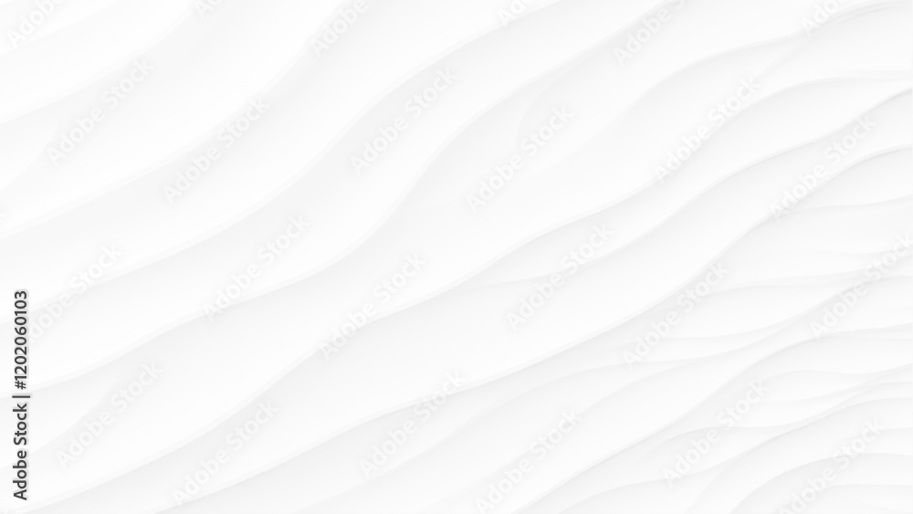 Aufkleber white wave background. wavy stripes abstract background white gray pattern. abstract 3d white wave m