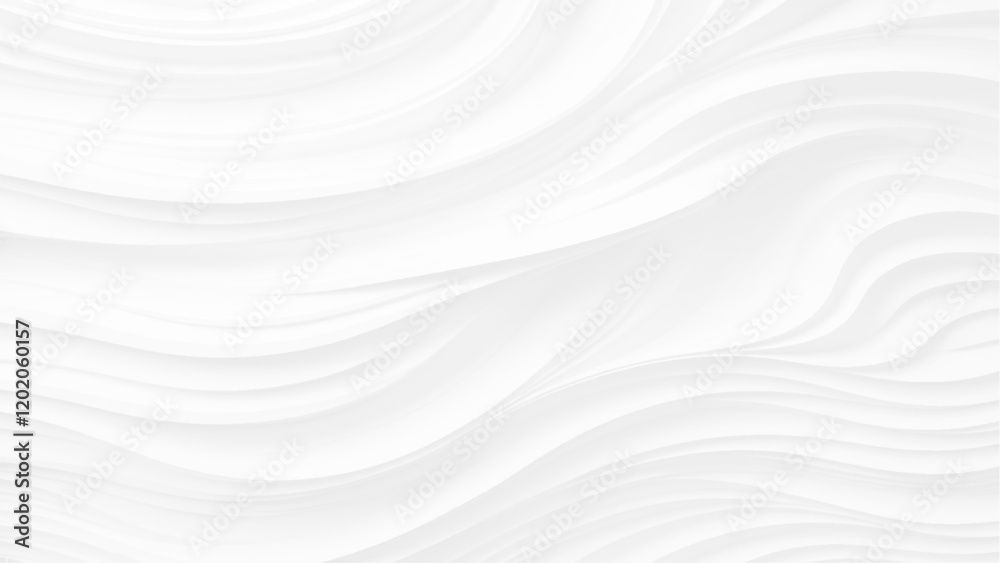 Poster white wave background. wavy stripes abstract background white gray pattern. abstract 3d white wave m