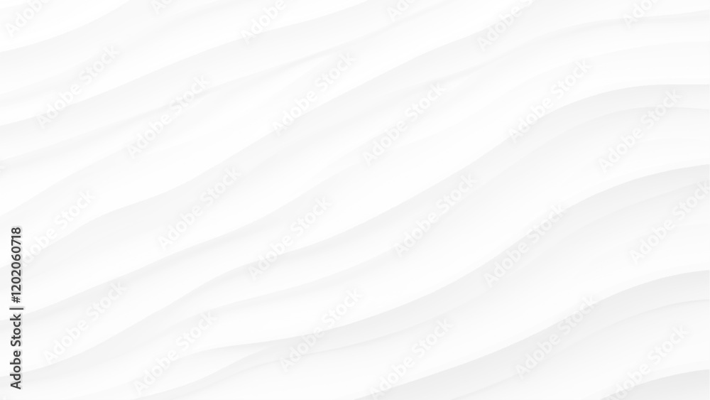 Aufkleber white wave background. wavy stripes abstract background white gray pattern. abstract 3d white wave m