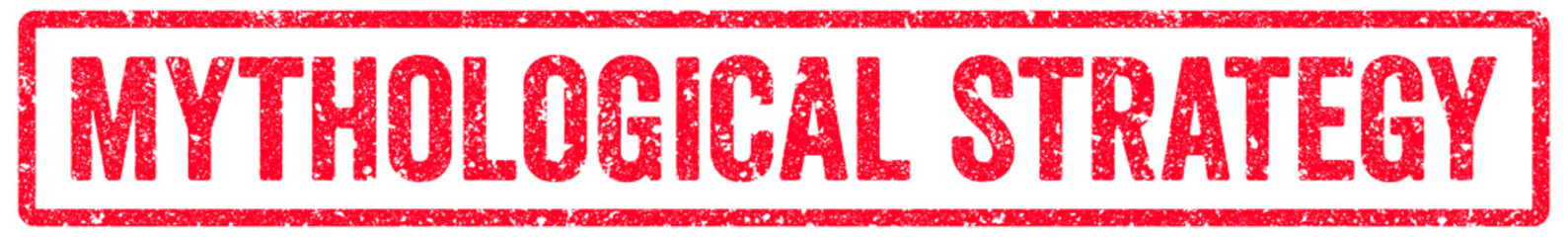 Mythological Strategy Stamp Transparent Seal, Red Grunge Mythological Strategy Word Rubber Stamp Seal