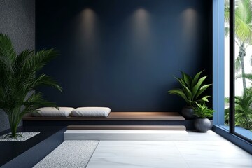 Fototapeta premium Modern Minimalist Interior Design Illustration