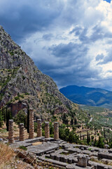 Fototapeta premium The temple of Apollo at ancient Delphi, the 