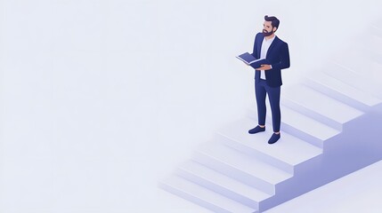 Fototapeta premium Experienced Business Leader Contemplating Strategic Planning