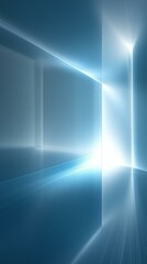 Fototapeta premium Abstract Light Blue Digital Corridor
