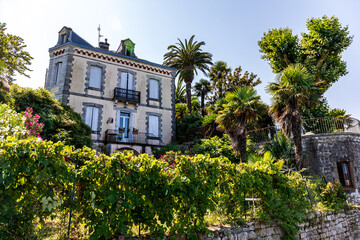 Hendaye, Pyrenees-Atlantique, France.  Villa on the Bidasoa river