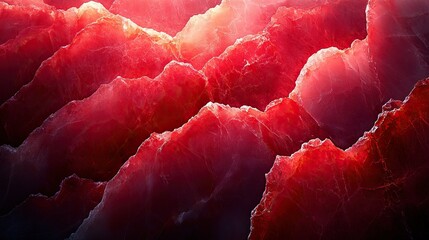 Thinly sliced red meat, sunlit, background gradient, food or texture