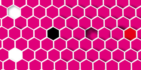 Abstract multicolor hexagon geometric honeycomb texture background. creative  decorative element fabric.