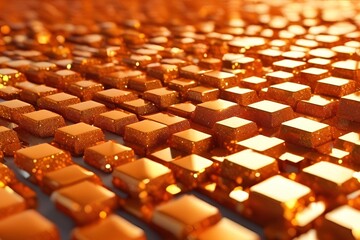 Obraz premium Vibrant Orange Glitter Texture for Bold and Shimmering Backgrounds