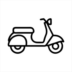 scooter motorbike silhouette Vector illustration white background