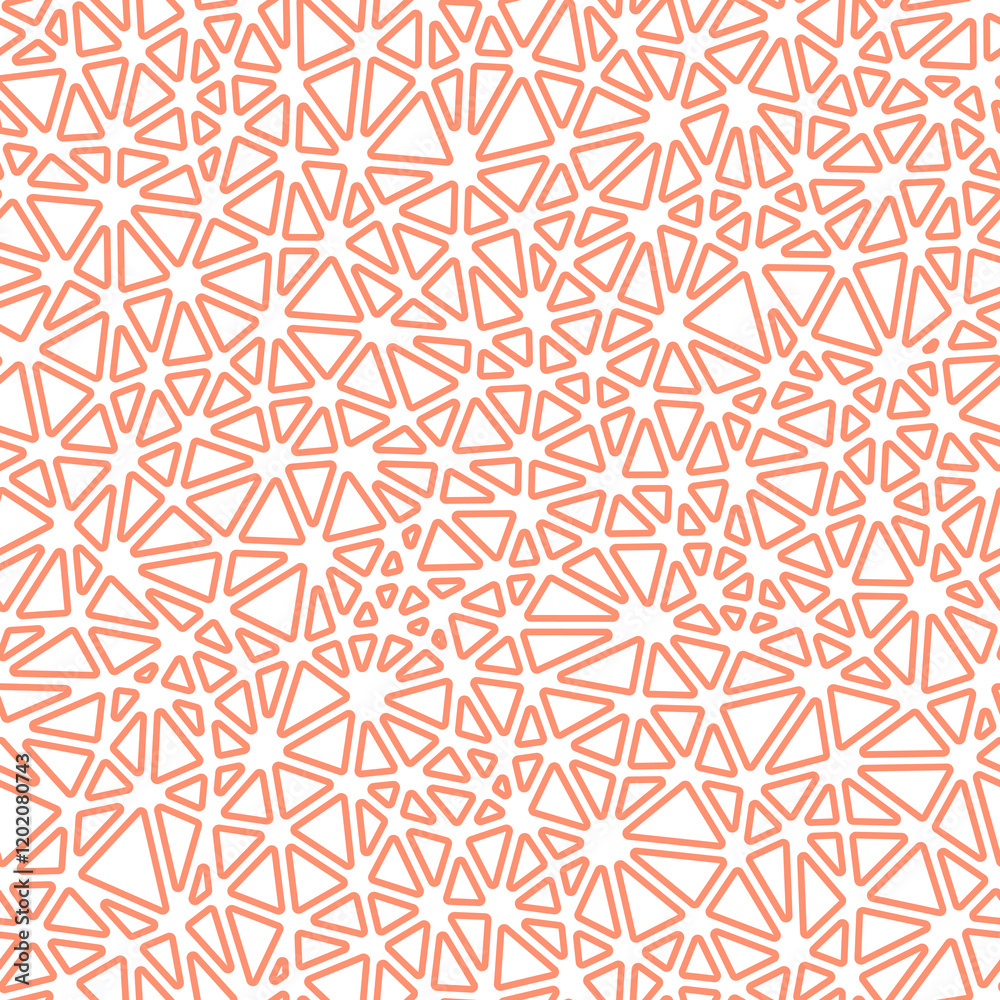 Poster abstract mosaic background. small triangles size. solid color style. rounded triangles outlined. rep