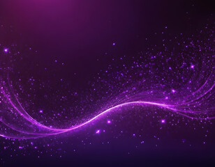 Fototapeta premium abstract background with purple shiny stars, an abstract background with glowing lines, and purple particles, and a light background with shiny stars-like dots, shiny purple background wallpaper