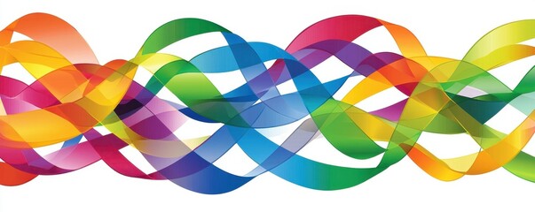 Obraz premium Colorful waves of creativity abstract design digital art vibrant environment top-down view artistic concept