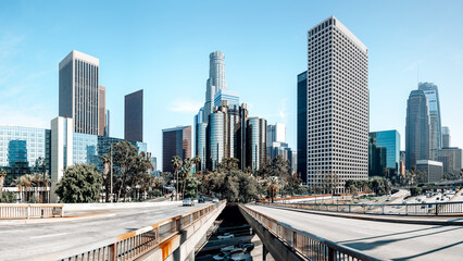 Fototapeta premium the city center of los angeles, california