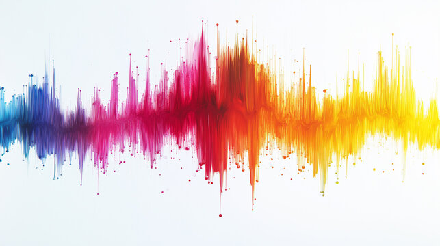 Colorful chromatogram reflecting vibrant analysis results from a scientific investigation of compounds and mixtures
