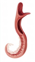 Obraz premium Internal Anatomy of an Animal: A Detailed Cross-Section of the Digestive System