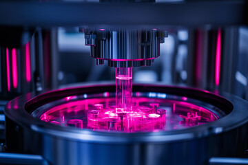 High-tech centrifuge operating efficiently for precise material separation in a modern laboratory environment