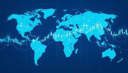 Strategy stock chart financial graph analysis market exchange on growth business technology background with money diagram trade investment or digital progress candlestick finance data global success 