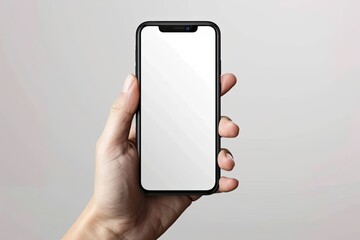 Ultra Hd Visual of Psd Isolated Left Hand Holding Smartphone