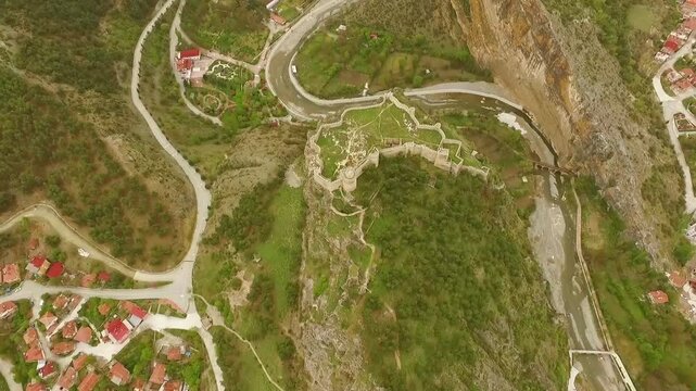 Aerial view of historical castle, sinop