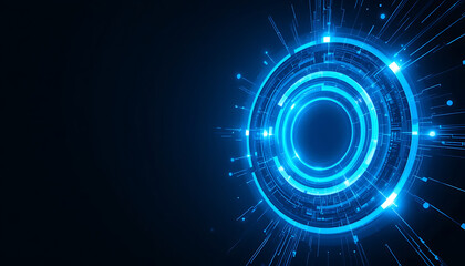 Technology digital interface artificial intelligence hologram future network abstract background computer ai information futuristic communication concept or virtual data cyberspace innovation display