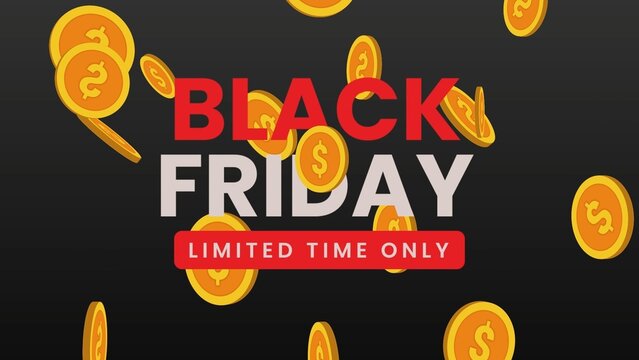 Falling Coins Black Friday Promotion Template