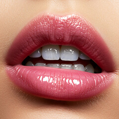 Obraz premium Close-Up of a Beautiful Smile with Perfect White Teeth 